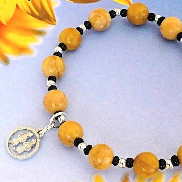 Jewelry by Scotti Jewelry - Gemini Gemstone Stretch Bracelet Handmade